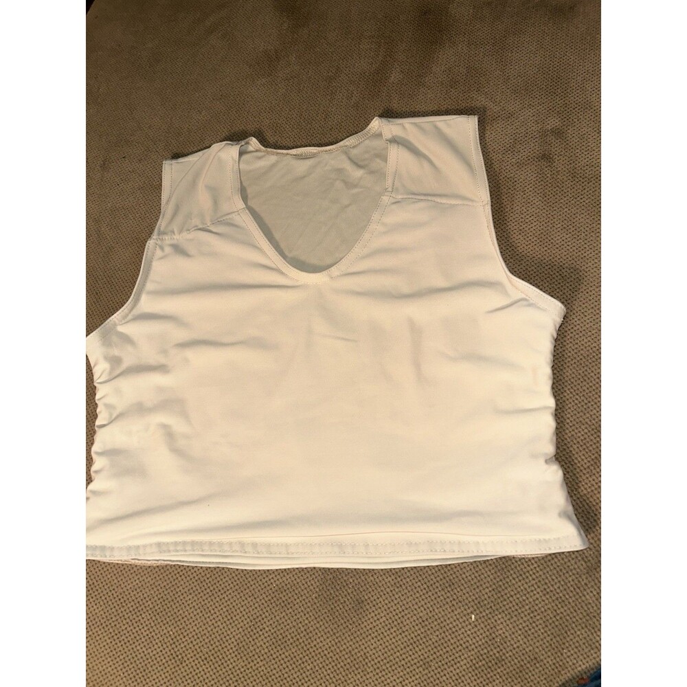 gc2b Beige Half Tank Chest Binder Compression Top 2XL LGBTQ+ Gender Affirming